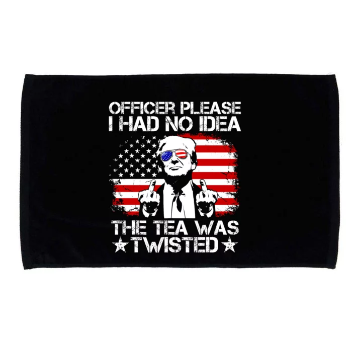 Officer Please I Had No Idea The Tea Twisted Funny Political Saying Microfiber Hand Towel