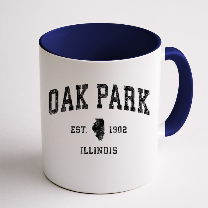 Oak Park Illinois Il Vintage Athletic Sports Front & Back Coffee Mug