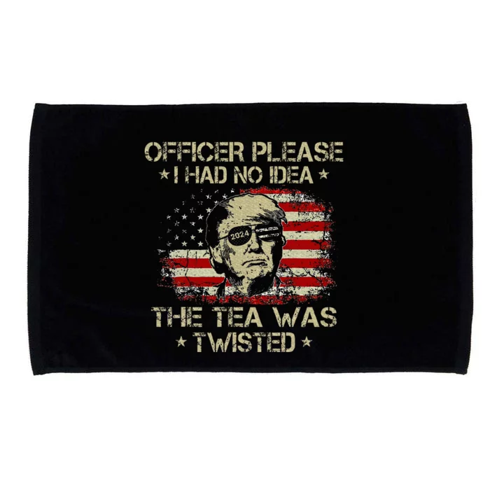 Officer Please I Had No Idea The Tea Twisted Usa Flag Trump Microfiber Hand Towel