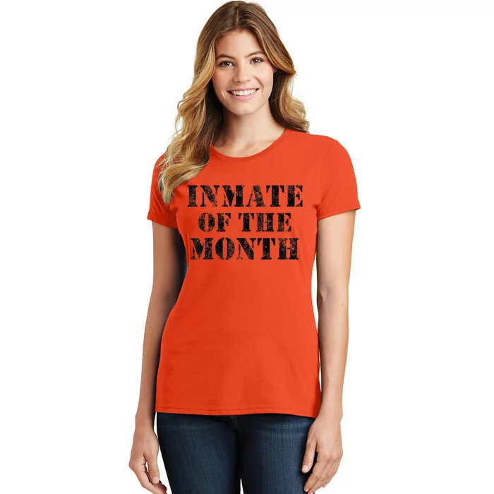 Orange Prison Jail Inmate Prisoner Funny Halloween Costume Women's T-Shirt