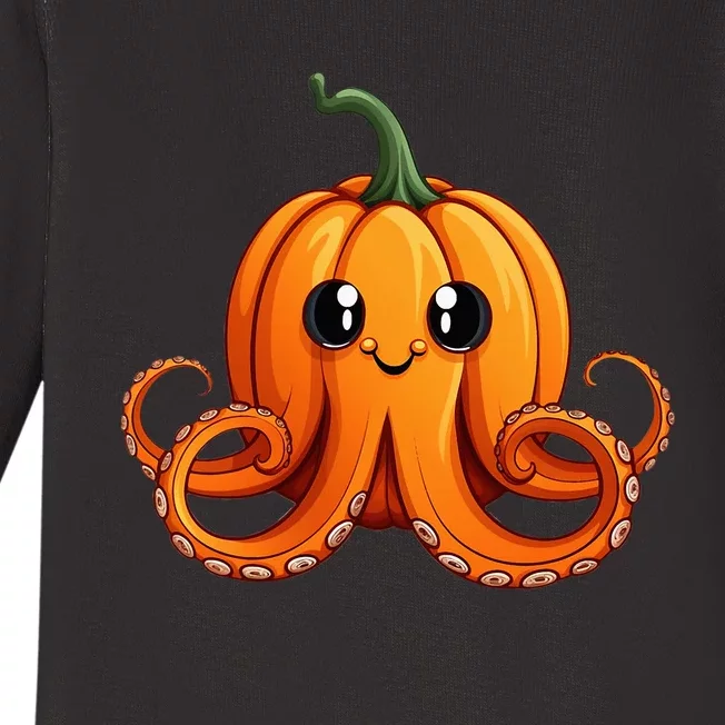 Octopus Pumpkin Lazy Halloween Party Costume Baby Long Sleeve Bodysuit