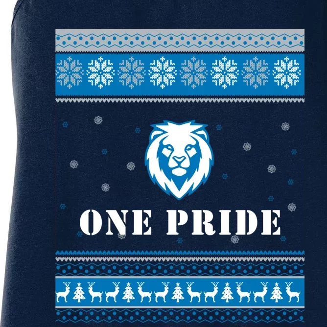 One Pride Lions Head Ugly Christmas Funny Gift Women's Racerback Tank