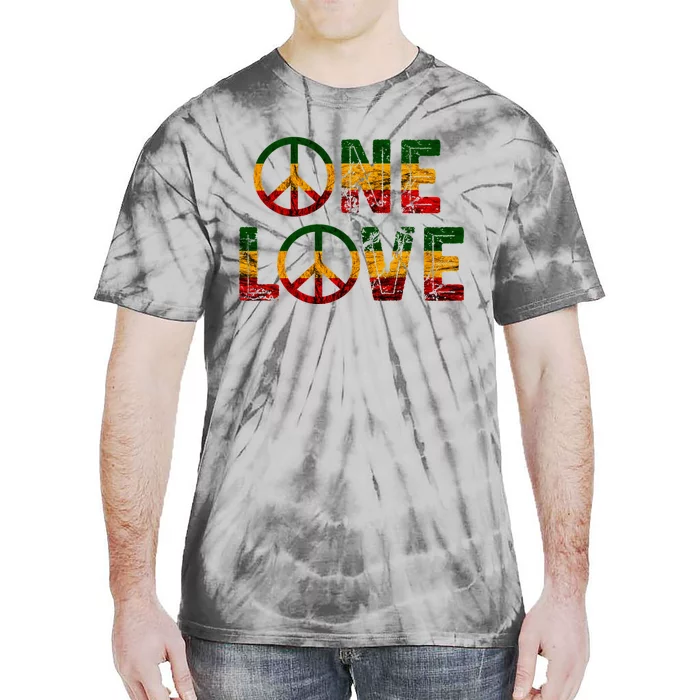 One Pride Love Rastafarian Hippie Jamaica Roots Rasta Reggae Tie-Dye T-Shirt