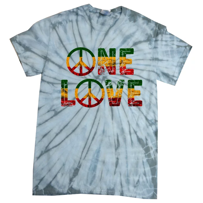 One Pride Love Rastafarian Hippie Jamaica Roots Rasta Reggae Tie-Dye T-Shirt