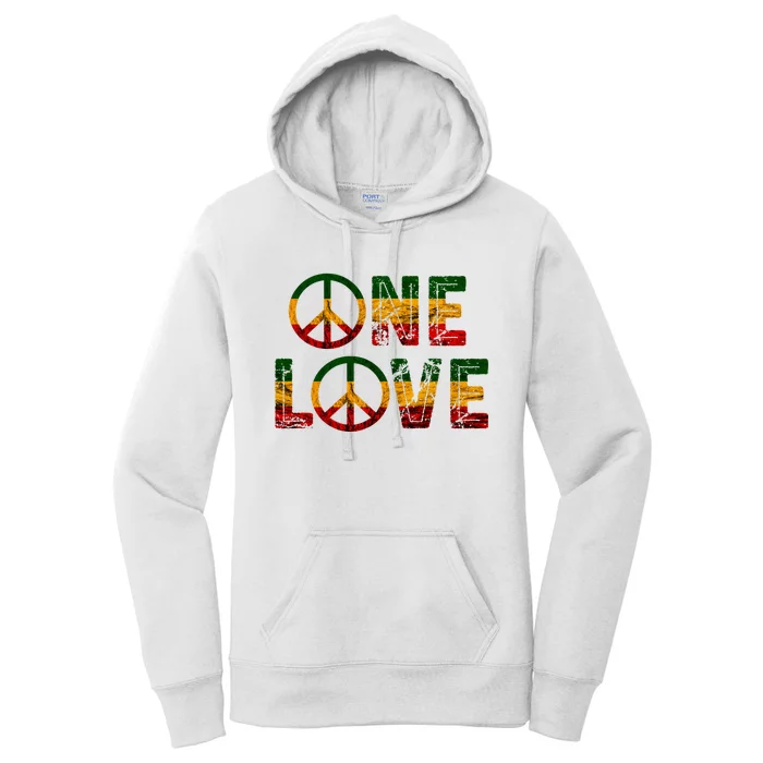 One Pride Love Rastafarian Hippie Jamaica Roots Rasta Reggae Women's Pullover Hoodie