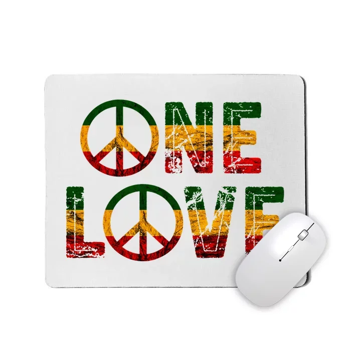 One Pride Love Rastafarian Hippie Jamaica Roots Rasta Reggae Mousepad