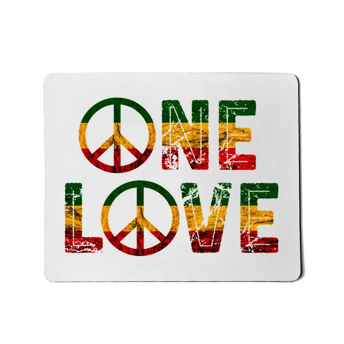 One Pride Love Rastafarian Hippie Jamaica Roots Rasta Reggae Mousepad