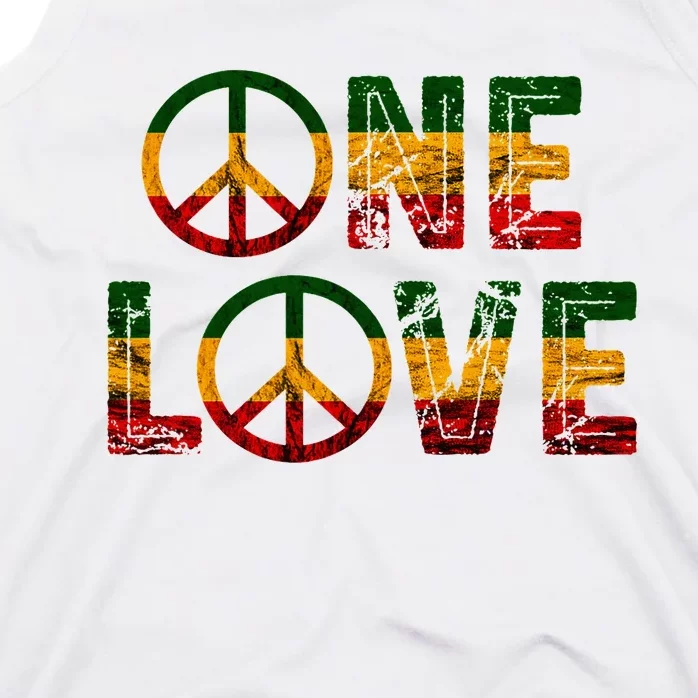 One Pride Love Rastafarian Hippie Jamaica Roots Rasta Reggae Tank Top