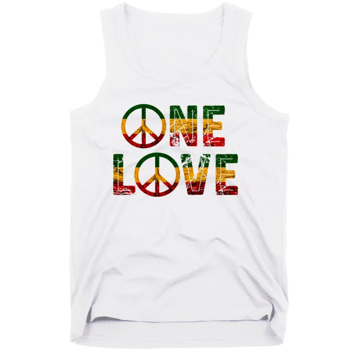 One Pride Love Rastafarian Hippie Jamaica Roots Rasta Reggae Tank Top