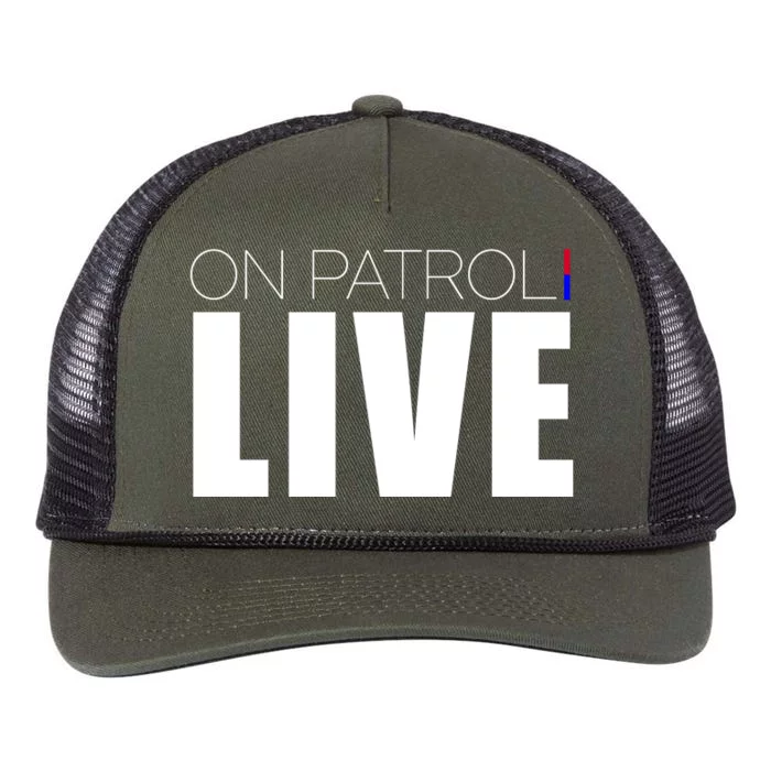 On Patrol Live Cop Retro Rope Trucker Hat Cap