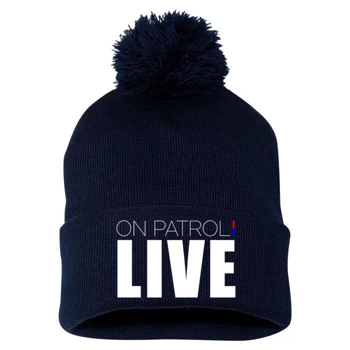 On Patrol Live Cop Pom Pom 12in Knit Beanie