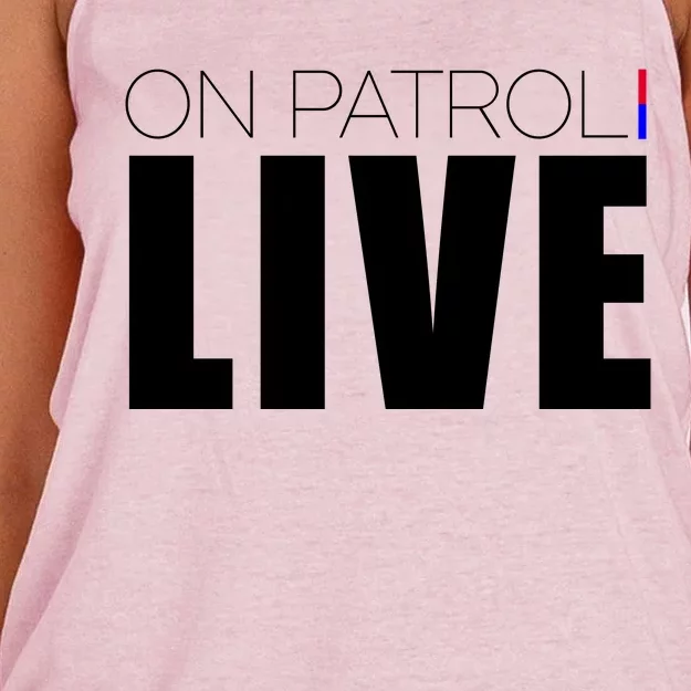 On Patrol Live Cop Women's Knotted Racerback Tank