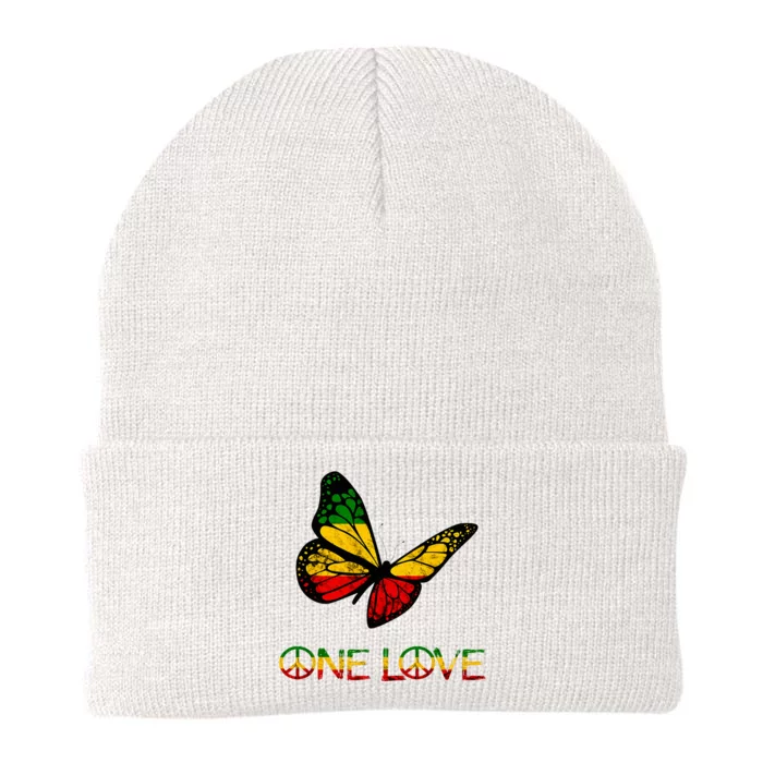 One Pride Love Butterfly Rasta Reggae Peace Rastafari Roots Knit Cap Winter Beanie