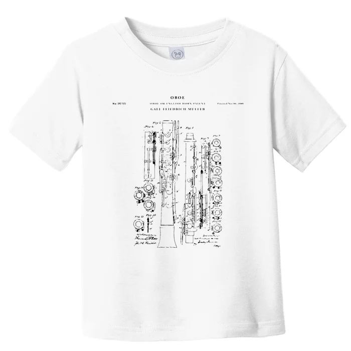 Oboe Patent Music Toddler T-Shirt