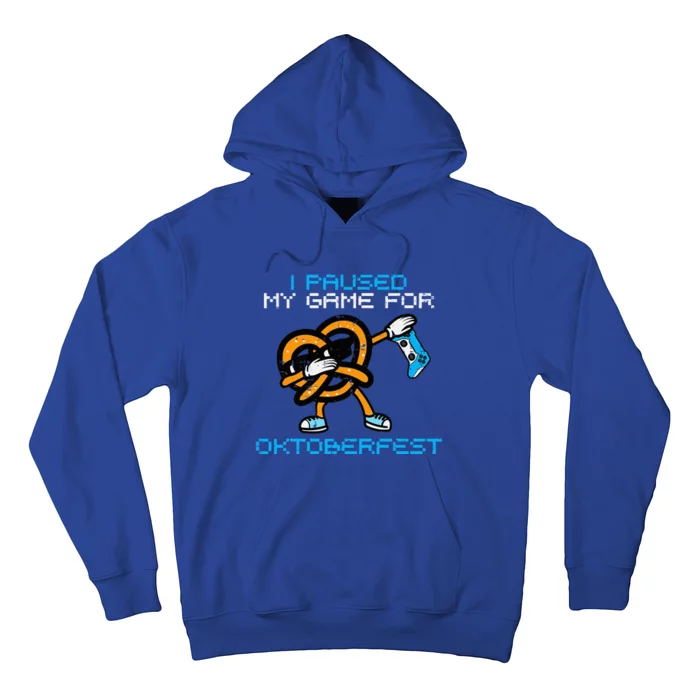 Oktoberfest Paused My Game Pretzel Dab Gamer Hoodie