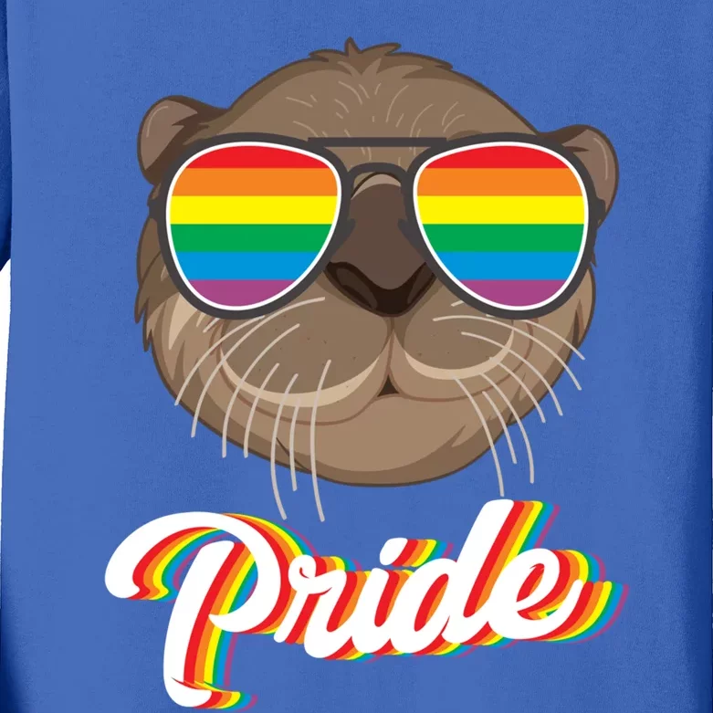 Otter Pride Month Lgbt Gift Kids Long Sleeve Shirt