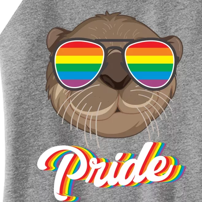 Otter Pride Month Lgbt Gift Women’s Perfect Tri Rocker Tank