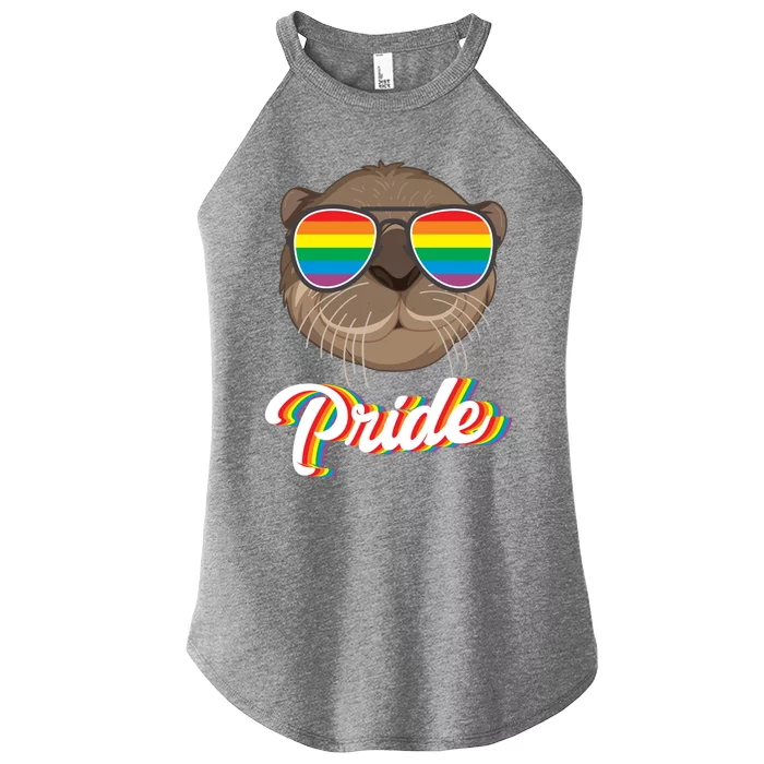 Otter Pride Month Lgbt Gift Women’s Perfect Tri Rocker Tank