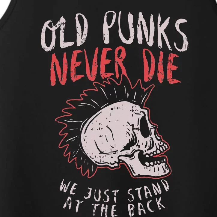 Old Punks Never Die Rock Music Gift Performance Tank