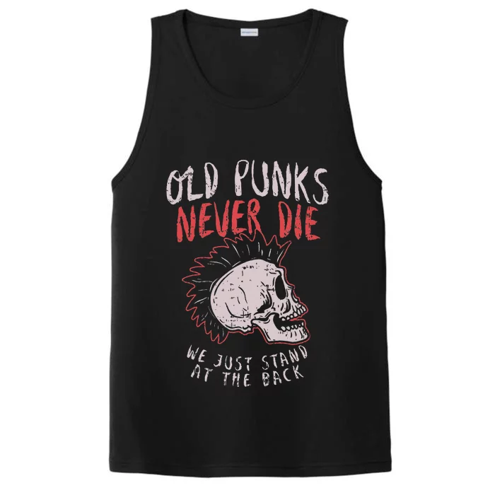 Old Punks Never Die Rock Music Gift Performance Tank