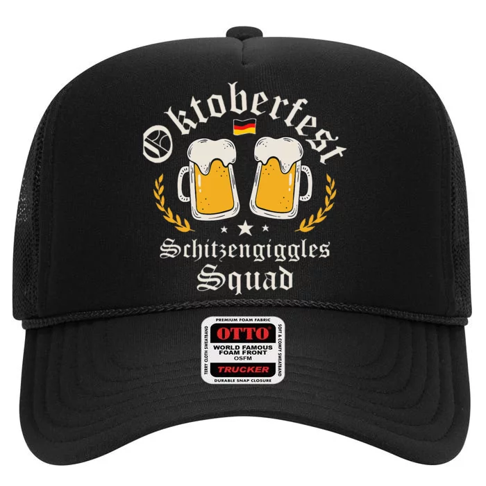 Oktoberfest Party Novelty Bavarian Drinking High Crown Mesh Trucker Hat