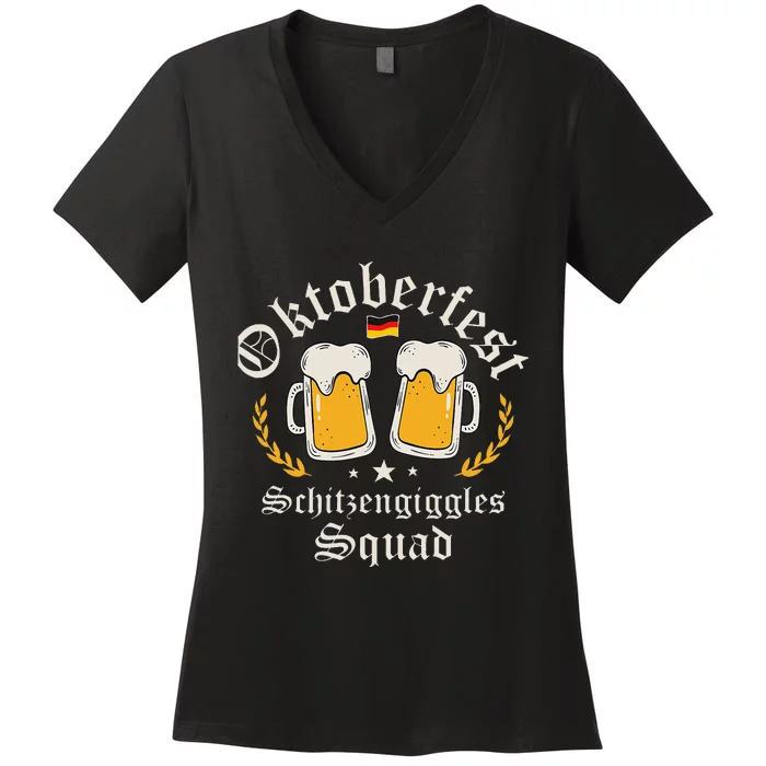 Oktoberfest Party Novelty Bavarian Drinking Women's V-Neck T-Shirt