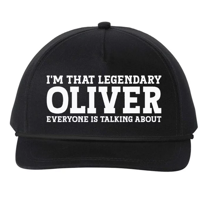 Oliver Personal Name Funny Oliver Snapback Five-Panel Rope Hat