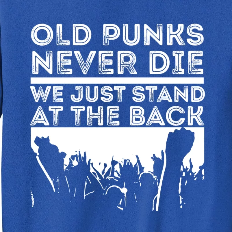 Old Punks Never Die We Just Stand At In The Back Rock Metal Gift Tall Sweatshirt