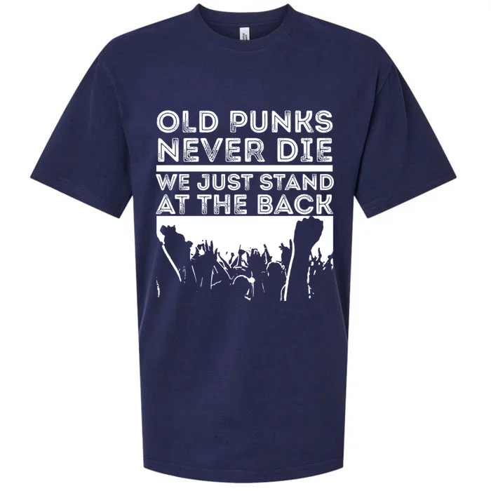 Old Punks Never Die We Just Stand At In The Back Rock Metal Gift Sueded Cloud Jersey T-Shirt