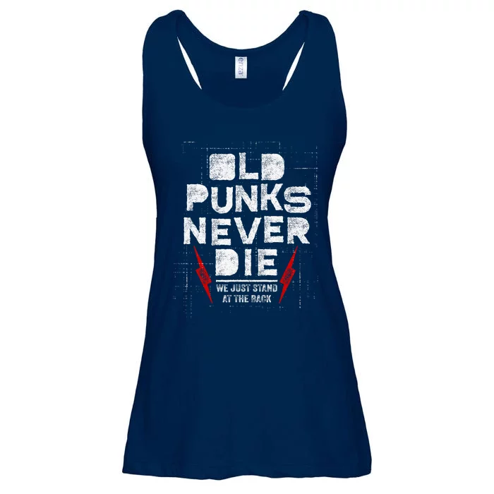 Old Punks Never Die We Stand In The Back For Punk Rock Fans Ladies Essential Flowy Tank