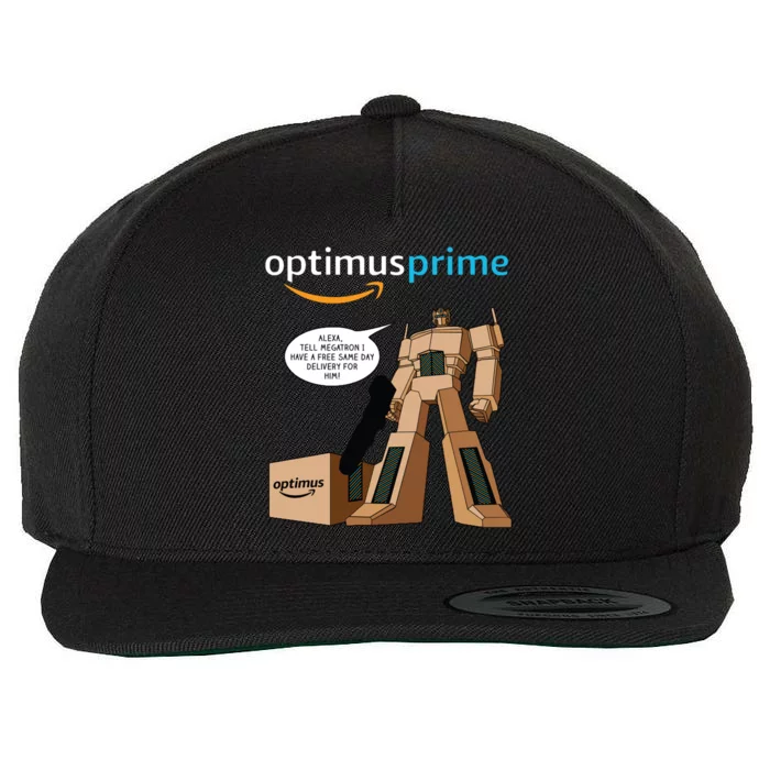 Optimus Prime Wool Snapback Cap