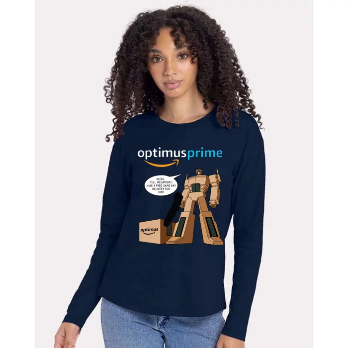 Optimus Prime Womens Cotton Relaxed Long Sleeve T-Shirt