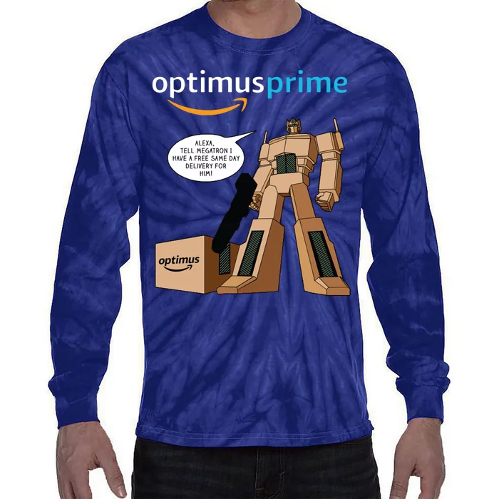 Optimus Prime Tie-Dye Long Sleeve Shirt