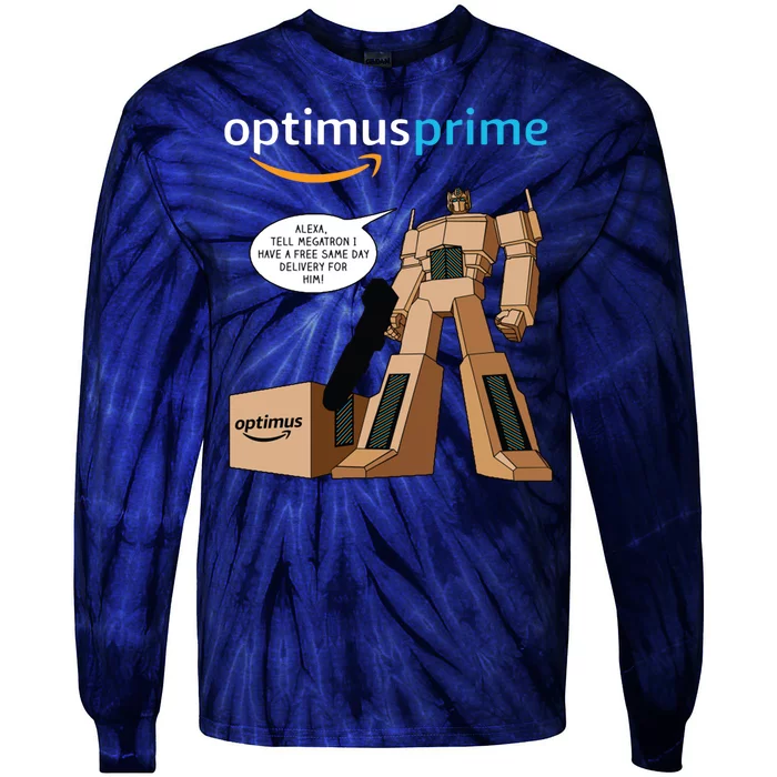 Optimus Prime Tie-Dye Long Sleeve Shirt