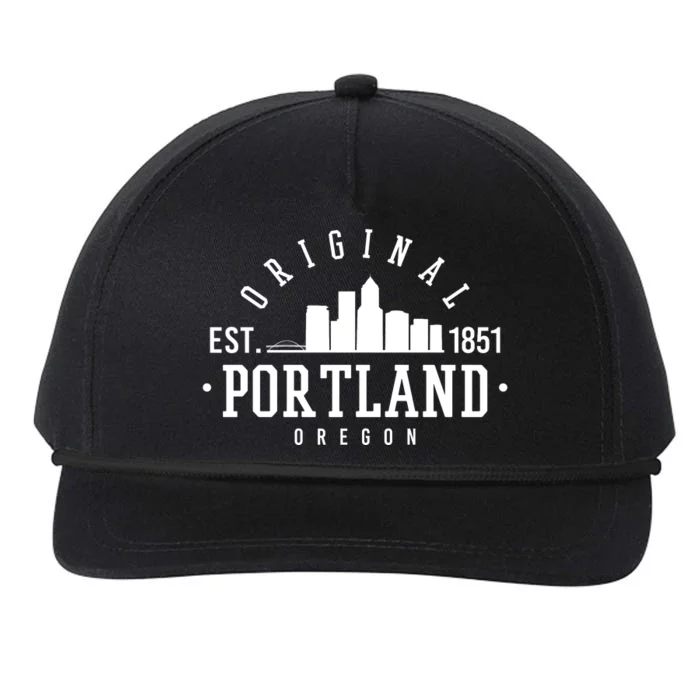 Original Portland Oregon Est 1851 Skyline Snapback Five-Panel Rope Hat