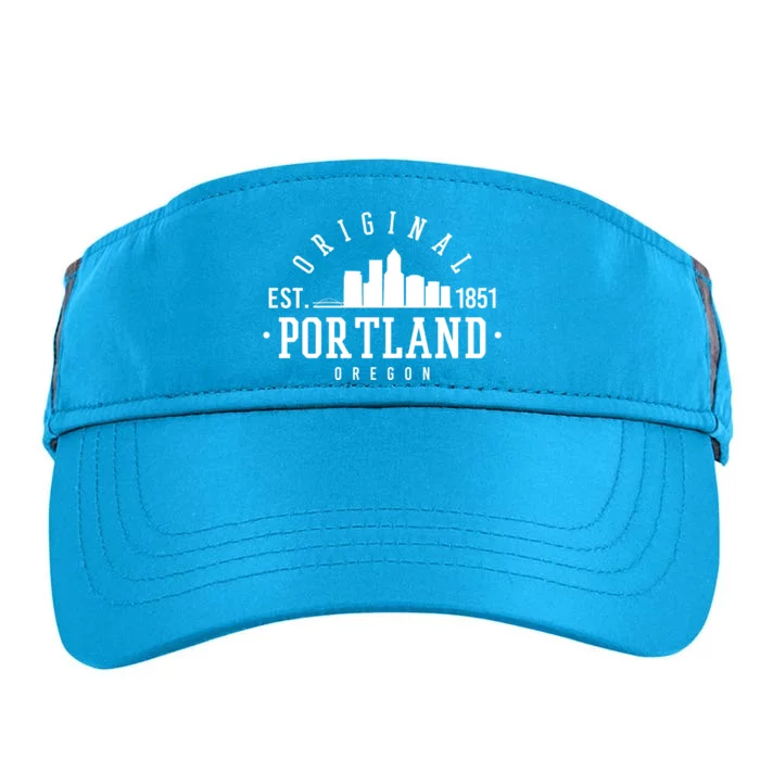 Original Portland Oregon Est 1851 Skyline Adult Drive Performance Visor