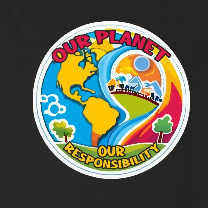 Our Planet Our Responsibility Climate Change Graphic Toddler Long Sleeve Shirt