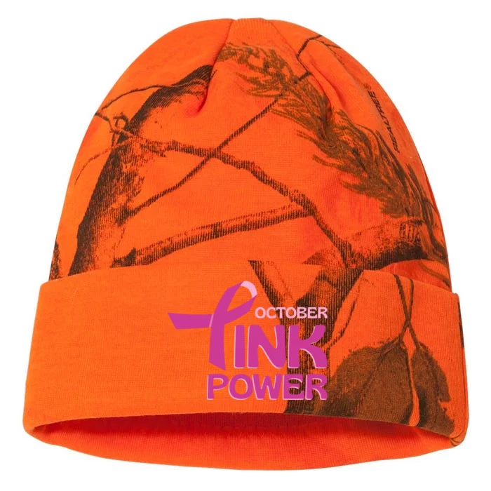 October Pink Power Breast Cancer Kati - 12in Camo Beanie