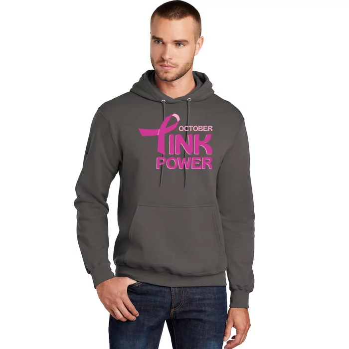 October Pink Power Breast Cancer Hoodie