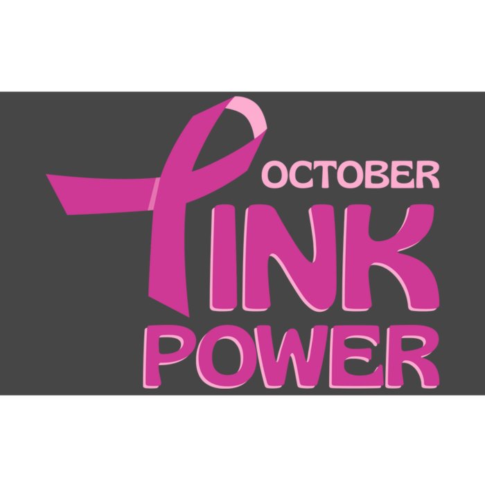 October Pink Power Breast Cancer Bumper Sticker