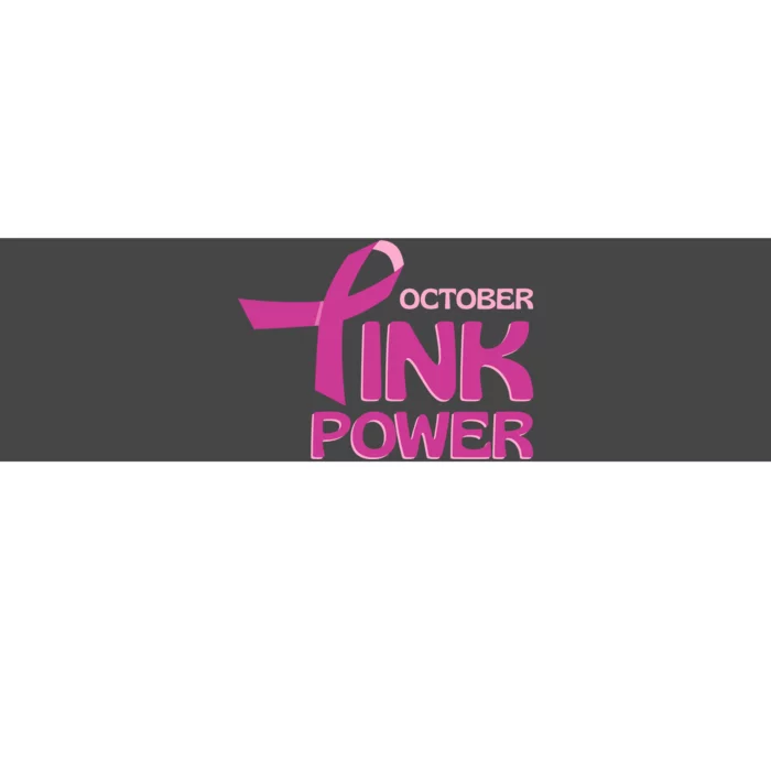 October Pink Power Breast Cancer Bumper Sticker