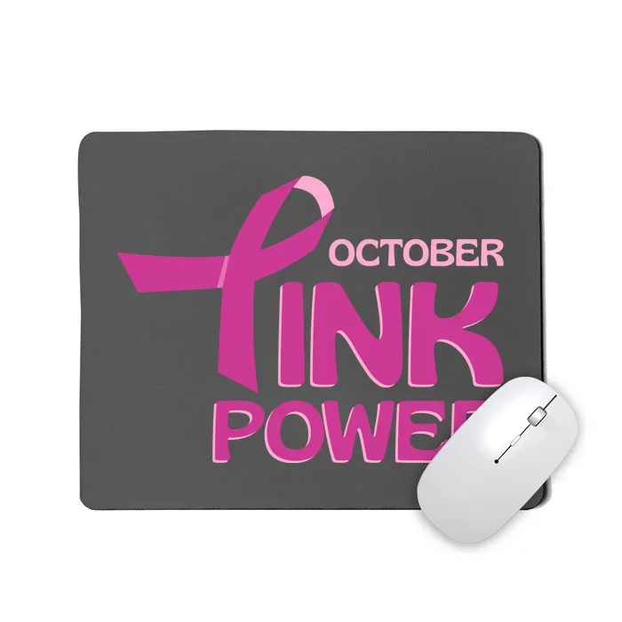 October Pink Power Breast Cancer Mousepad