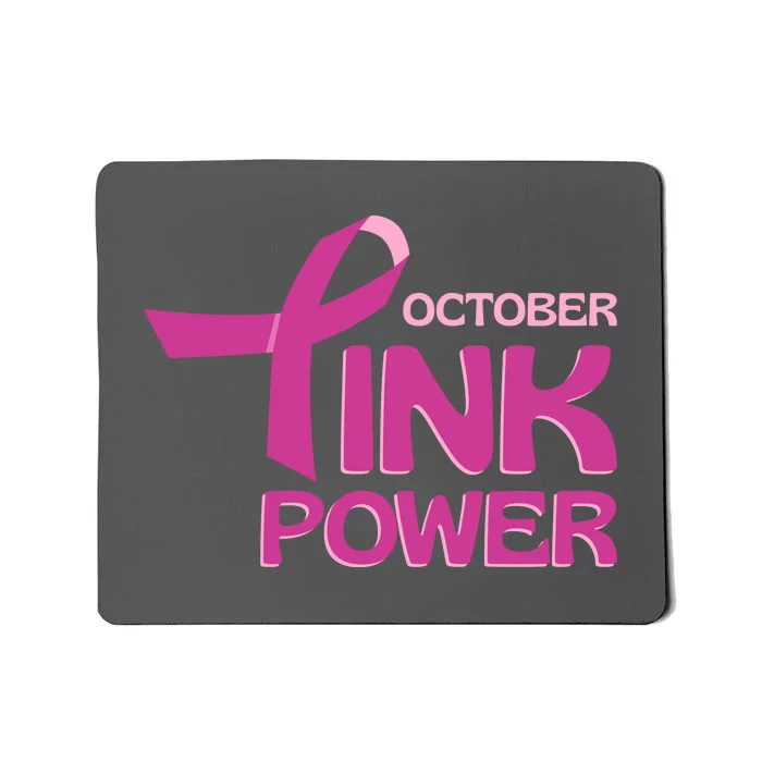 October Pink Power Breast Cancer Mousepad