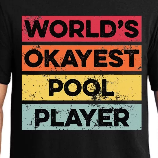 Okayest Pool Player Funny Pool Billiards Dad Pajama Set