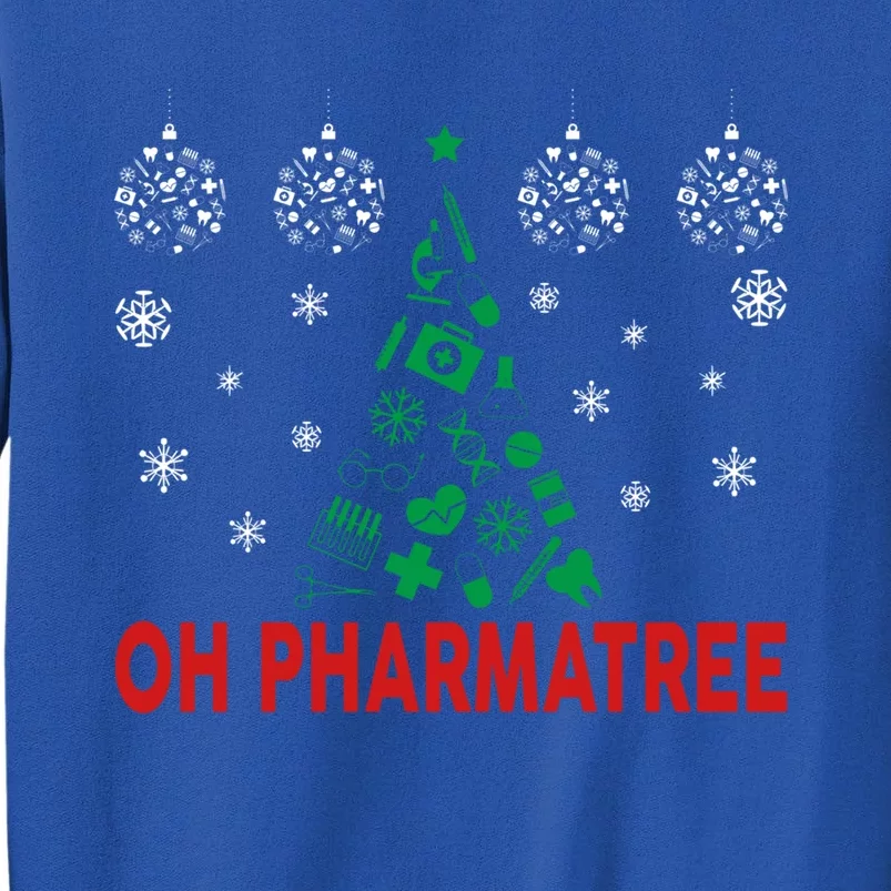 Oh Pharmatree Pharmacy Christmas Tree Sweater For Pharmacist Gift Tall Sweatshirt