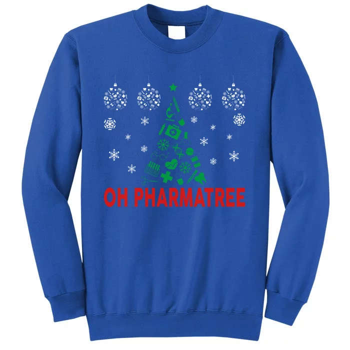 Oh Pharmatree Pharmacy Christmas Tree Sweater For Pharmacist Gift Tall Sweatshirt