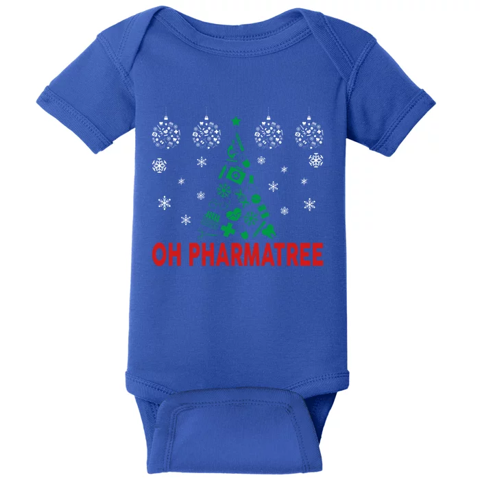 Oh Pharmatree Pharmacy Christmas Tree Sweater For Pharmacist Gift Baby Bodysuit