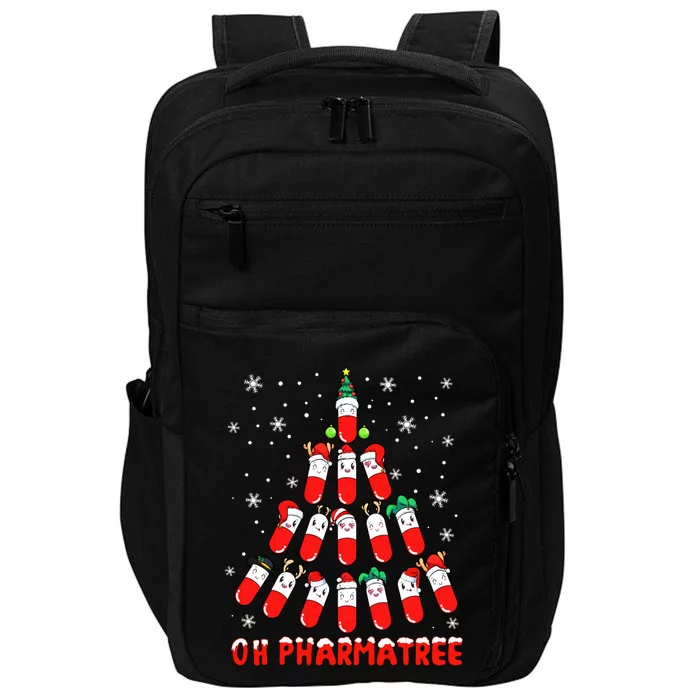 Oh Pharmatree Pills Christmas Tree Lights Pharmacy Crew Team Meaningful Gift Impact Tech Backpack