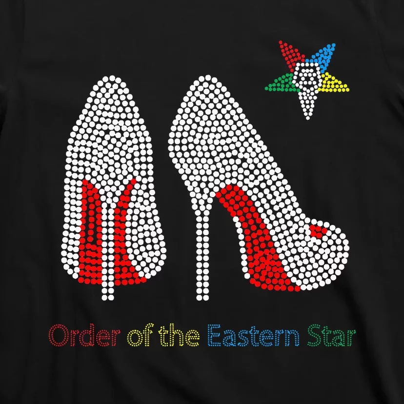 OES Platforms Pumps Eastern Star Dot Print Parents Day T-Shirt