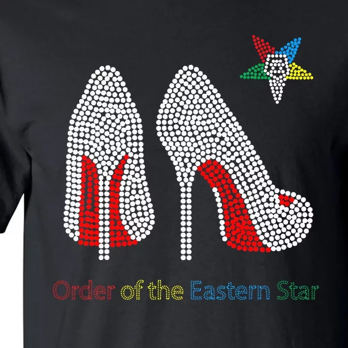 OES Platforms Pumps Eastern Star Dot Print Parents Day Tall T-Shirt